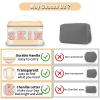 Chenille Letter Clear Makeup Bags Skin Pouch, Preppy Patch Makeup Bag Zipper with Handle, Transparent PVC & Nylon Waterproof Glitter Cosmetic Handbag Travel Toiletry Storage for Women Girl(SKIN-Beige) view 4