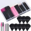 248 Pcs Disposable Makeup Applicators with Triangle Puffs, Mascara wands, Lip/Eyeliner Brushes Disposable Makeup Applicator Kit for Makeup Artist Supplies view 1
