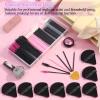 248 Pcs Disposable Makeup Applicators with Triangle Puffs, Mascara wands, Lip/Eyeliner Brushes Disposable Makeup Applicator Kit for Makeup Artist Supplies view 2