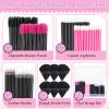 248 Pcs Disposable Makeup Applicators with Triangle Puffs, Mascara wands, Lip/Eyeliner Brushes Disposable Makeup Applicator Kit for Makeup Artist Supplies view 3