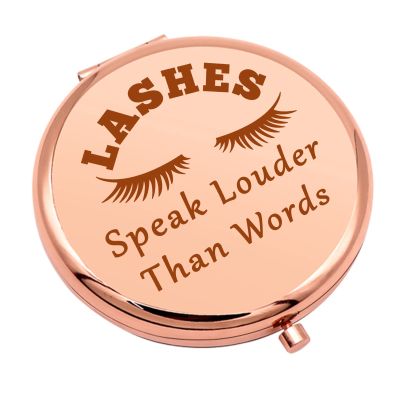 Lash Artist Gift Lash Tech Gifts Compact Mirror for Lash Technician Eyelashes Artist Gift Beautician Gifts Funny Presents for Women Folding Makeup Mirror for Best Friend Graduation Birthday