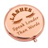 Lash Artist Gift Lash Tech Gifts Compact Mirror for Lash Technician Eyelashes Artist Gift Beautician Gifts Funny Presents for Women Folding Makeup Mirror for Best Friend Graduation Birthday view 1