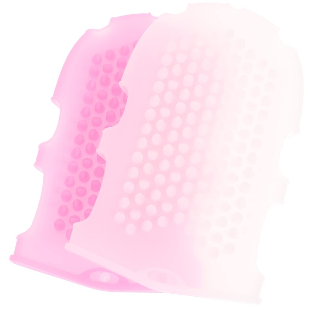 2pcs Bath Silicone Gloves Massage Glove Bath Silicone Massage for Men Women (Random Color)