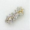 Faship Gorgeous Clear Crystal Floral Hair Clip Barrette view 3