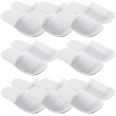 Beavorty 8 Pairs Disposable slippers spa slippers for guests disposable spa hotel guest for hotel travel white sandal shoes pedicure cloth