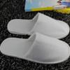 Beavorty 8 Pairs Disposable slippers spa slippers for guests disposable spa hotel guest for hotel travel white sandal shoes pedicure cloth view 4
