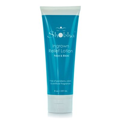 Shobha Ingrown Relief Lotion  One-Step Ingrown Hair Treatment  Post Waxing Hair Bump Remover - Skin Care Product for After Face, Body and Bikini Hair Removal, 8 oz
