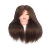 18 Inch 100 Human Hair Brown Black Hairdresser Exercise Head Dummy Model with Long Hair Styling Exercise Head Model. (Brown) view 4