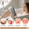 MIG4U Exfoliating Shower Gloves, Bath Scrub Glove Medium to Heavy Body Dead Skin Removal, Deep Exfoliate Sponge Loofah for Women and Men, 1 Pair Icelandic Grey view 4