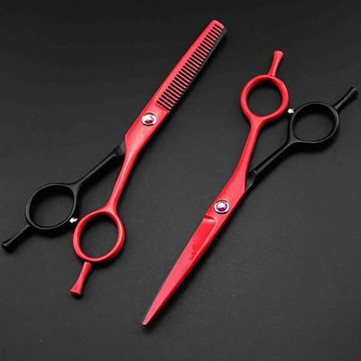 Hair Cutting Shears, 5.5 inch professional Two-tailed cutting barber thinning scissor cut hair scissors shears hairdressing scissors set
