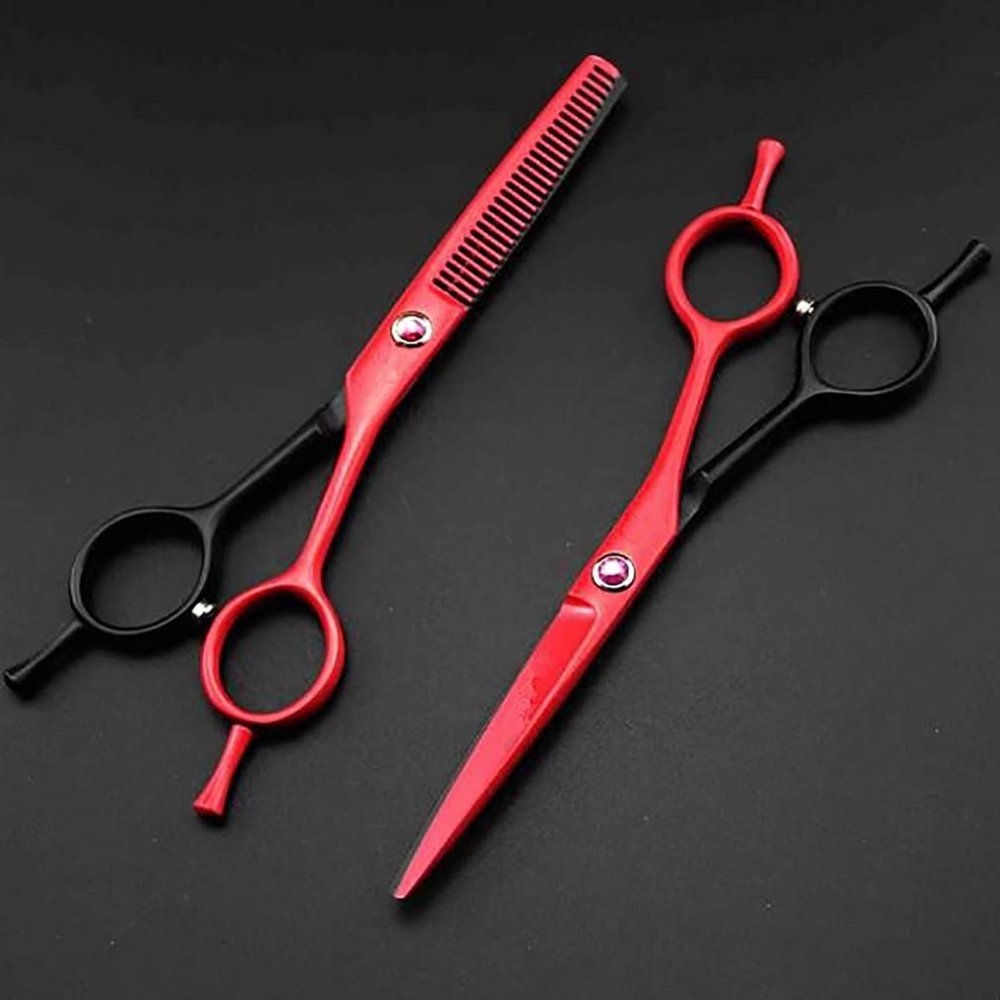 Hair Cutting Shears, 5.5 inch professional Two-tailed cutting barber thinning scissor cut hair scissors shears hairdressing scissors set