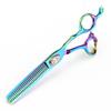 Hair Cutting Shears, 6 Inch Professional Japan 440c Steel Green Scissor Gem Hair Scissors Haircut Thinning Barber Hair Cutting Shears Hairdresser Scissors (Color : Set) view 3