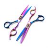 Hair Cutting Shears, 6 Inch Professional Japan 440c Steel Scissor Wolf Cut Hair Scissors Haircut Thinning Barber Cutting Shears Hairdresser Scissors (Color : Set) view 2
