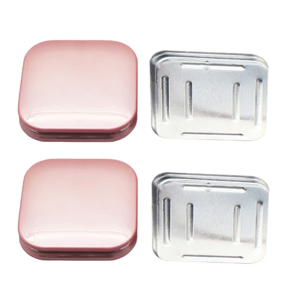 OSALADI Highlighter Tins Makeup Empty 4pcs Magnetic Square Blush Holders Compact Case for