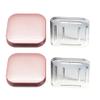 OSALADI Highlighter Tins Makeup Empty 4pcs Magnetic Square Blush Holders Compact Case for view 1