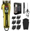 TCMKY Hair Clippers for Men Professional Hair Trimmer for Men Cordless&Corded Barber Clippers for Hair Cutting & Grooming.Rechargeable Hair Trimmer Kit for Household (Golden) view 1