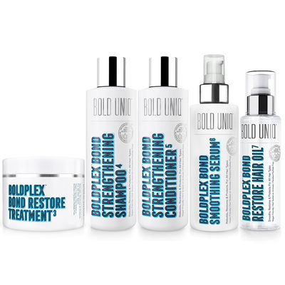 BoldPlex Complete Collection for Dry, Damaged Hair - Bond Restore Treatment, Shampoo & Conditioner, Hair Serum, and Oil - Repair, Condition, Hydrate, Protect