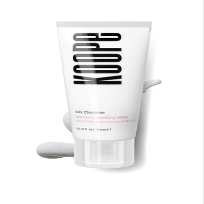 Koope Milk Face Wash, Cleanser For All Skin Types, Ultra-Creamy, Makeup Remover, with Centella, Aloe, Amino Acids and Grape Seed Oil. Free from Parabens, Sulphates & Fragrances, Vegan, 5.0 FL OZ