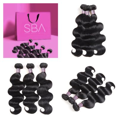 100% Mink Human Hair BodyWave 3 Pc Bundles Set 200% Density Double Weft Tracks (81012)