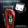 TCMKY Hair Clippers for Men Professional Clippers for Men Cordless&Corded Barber Clippers for Hair Cutting & Grooming. Rechargeable Hair Trimmer Kit for Household (Red) view 4