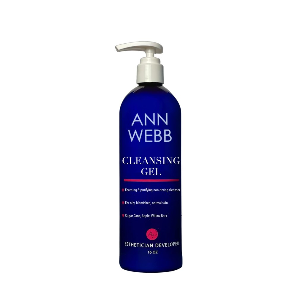 Ann Webb Foaming Cleansing Gel for Oily & Blemished Skin with Non-Greasy Exfoliating Formula for All Skin Types - 16 oz