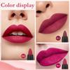 evpct 3Pcs Plum Purple Wine Red Matte Lip Sticks Crayon Lip Liner Lipstick Pencil Set for Women Long Lasting 24 Hour Waterproof Lip Liner and Lipstick Set labiales mate 24 horas originales 02&12&14 view 2