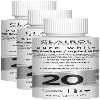Pure White 20 volume Crme Developer, 2 Fl oz (Pack of 3)
