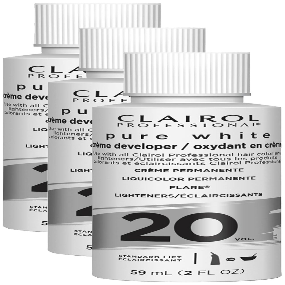 Pure White 20 volume Crme Developer, 2 Fl oz (Pack of 3)