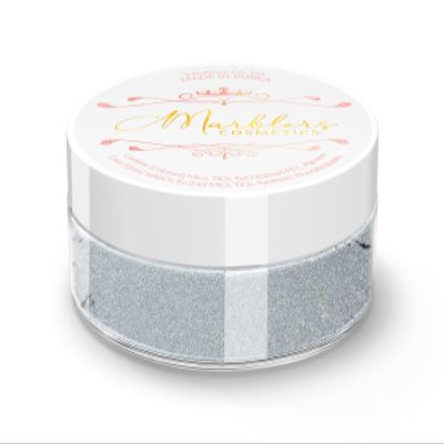 MARBLERS Fine Natural Mica Powder [Blue Gray] 0.11oz (3g) | Highly Pigmented | Non-Toxic, Vegan, Cruelty-Free | Eyeshadow, Body Butter, Nail Polish, Nail Art | Party, Body, Face Makeup