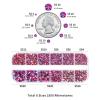 Beadsland Rhinestones for Makeup,8 Sizes 2500pcs Light Red AB Flatback Rhinestones Face Gems for Nails Crafts with Tweezers and Wax Pencil,Light Siam AB,SS4-SS30 view 3