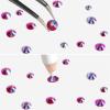 Beadsland Rhinestones for Makeup,8 Sizes 2500pcs Light Red AB Flatback Rhinestones Face Gems for Nails Crafts with Tweezers and Wax Pencil,Light Siam AB,SS4-SS30 view 4