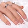 French Tip Press On Nails - BTArtbox Soft Gel Fake Nails Short, Supremely Fit & Natural Glue on Nails, Reusable Stick on Nails French Girl & White French view 3
