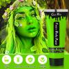Go Ho Amazon Green Face Body Paint Washable(2.37oz/pc),Water Based Cream Body Paint,Green Accessories,Halloween Costumes Cosplay SFX Fiti Goblin Gamora Beast Boy Makeup view 3