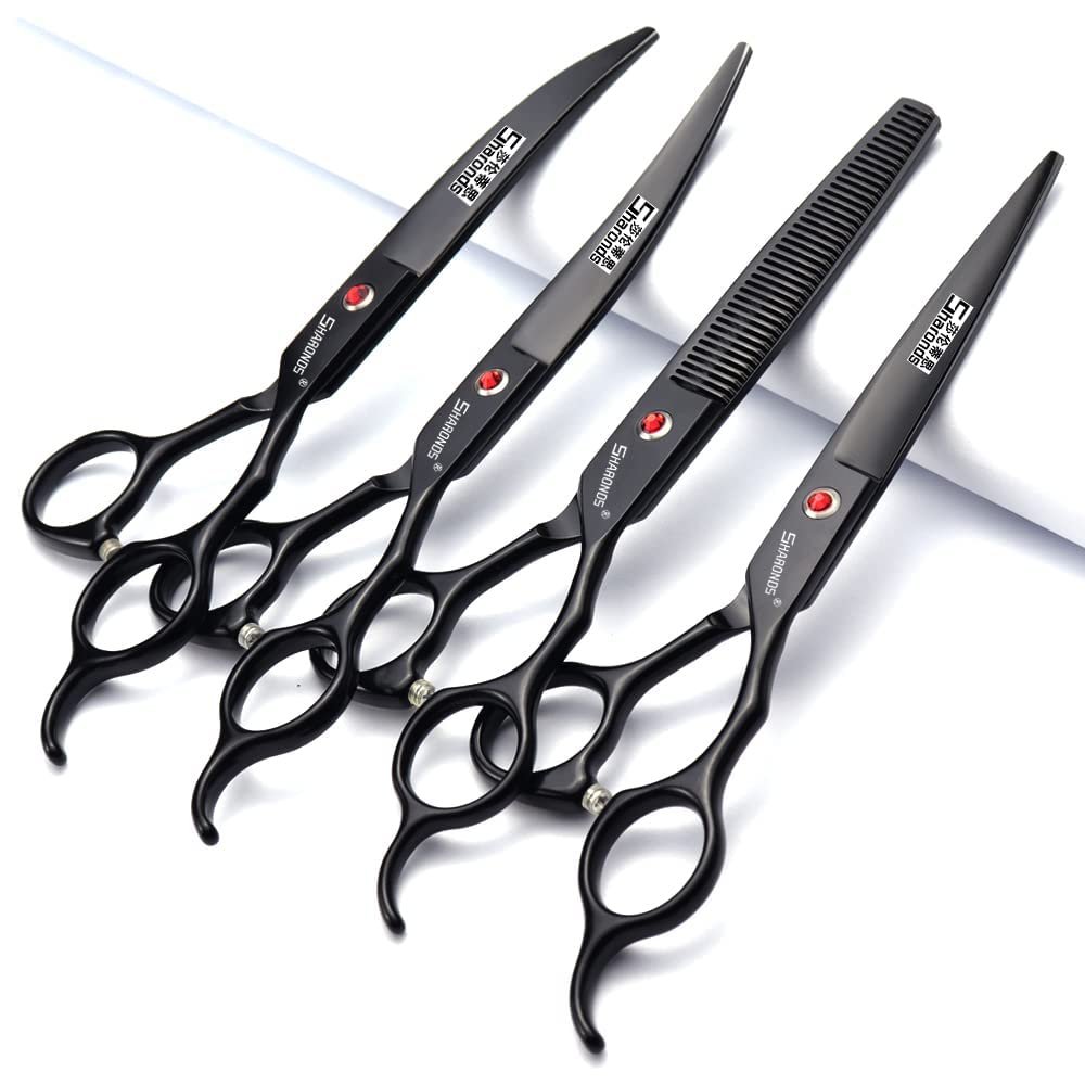 6/7 Inch Hairdressing Scissors Set Barber Shop Hair Scissors Styling Tools (7-inch 4pc)