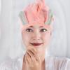 Zerodeko 4pcs Fleece Hair Drying Towels for Women Super Absorbent Quick-Drying Hair Wraps Button and Comfortable for Shower and Travel Use view 2
