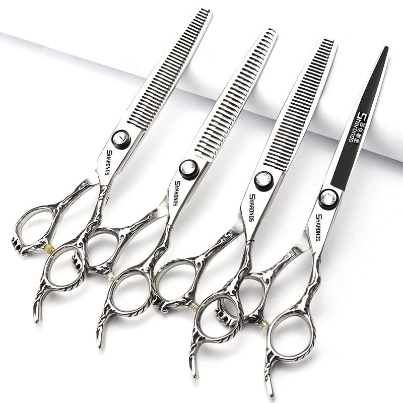 6.5/7 inch Professional Hairdressing Barber Salon Scissors 19cm Cutting Scissors (7-inch 4pc)
