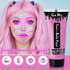 Go Ho Pink Face Body Paint Washable(2.37oz/pc),Water Based Cream Non-Toxic Full Pink Body Paint for SFX Cosplay Costumes Festivals Halloween Makeup view 2