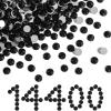Beadsland Flatback Rhinestones Bulk,14400pcs Black Rhinestones for Nails Crafts Clothes DIY Decoration, Jet Black, SS16, 3.8-4.0mm view 1