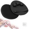Manmihealth Soft Silicone Shower Brush, Super-lathering Body & Face Brush, Gentle Exfoliating Cleaning Glove for Baby,Sensitive,Dry and All Skin Types (Black x 1) view 1