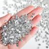 Beadsland Flatback Rhinestones Bulk,14400PCS White Rhinestones for Nails Crafts Clothes DIY Decoration, Crystal, SS20, 4.6-4.8mm view 2