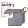 ZOMCHI 3 Pack Exfoliating Washcloth, Premium Facial and Body Wash Cloths with Softness and Scrubbing Two Sides, Bath Cloths for Women and Men (Smoke) view 1