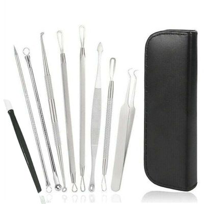 Blackhead Remover Tool, Pimple Popper Tool Kit, Blackhead Extractor Tool for Face, Extractor Tool for Comedone Zit Acne Whitehead Blemish, Stainless Steel Extraction Tools