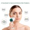 Newbealer Facial Cleansing Brush,2-in-1 Manual Double Side Face Exfoliating Brush with Ultra Fine Soft Bristles Silicone for Pore Deep Cleansing Massaging Makeup Skincare Removal view 3