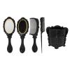Vintage Makeup Set: Wide Tooth Comb, Round Mirror, Hair Brush with Holder, Detangling Brush, Rat Tail Comb, Hand Mirror, and Womens Wallet view 1