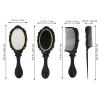 Vintage Makeup Set: Wide Tooth Comb, Round Mirror, Hair Brush with Holder, Detangling Brush, Rat Tail Comb, Hand Mirror, and Womens Wallet view 2