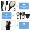 Vintage Makeup Set: Wide Tooth Comb, Round Mirror, Hair Brush with Holder, Detangling Brush, Rat Tail Comb, Hand Mirror, and Womens Wallet view 4