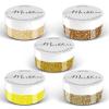 MARBLERS Cosmetic Grade Fine Glitter 5-Pack [Gold Feeling] 0.90oz (25g) | Non-Toxic | Vegan | Cruelty-Free | Eyeshadow, Nail Polish, Nail Art | Festival, Rave & Party Makeup | Body & Face view 1