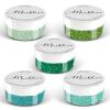 MARBLERS Cosmetic Grade Fine Glitter 5-Pack [Green Grin] 0.90oz (25g) | Non-Toxic | Vegan | Cruelty-Free | Eyeshadow, Nail Polish, Nail Art | Festival, Rave & Party Makeup | Body & Face view 1