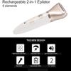 LUYILA Epilator for Women, 2 in 1 Hair Removal for Women, for Bikini, Leg, Arm, Underarm, Chin, Wet and Dry Body Hair Remover,Cordless, Rechargeable view 4
