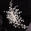 Teyglen Crystal Pearl Rhinestone Hair Comb and Headpieces for Women - Wedding Hair Accessories (Silver) view 1
